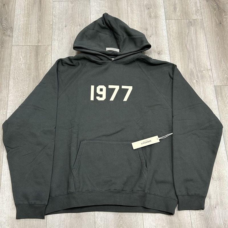 Fear Of God Essentials 1977 Hoodie &#39;Iron&#39; - New