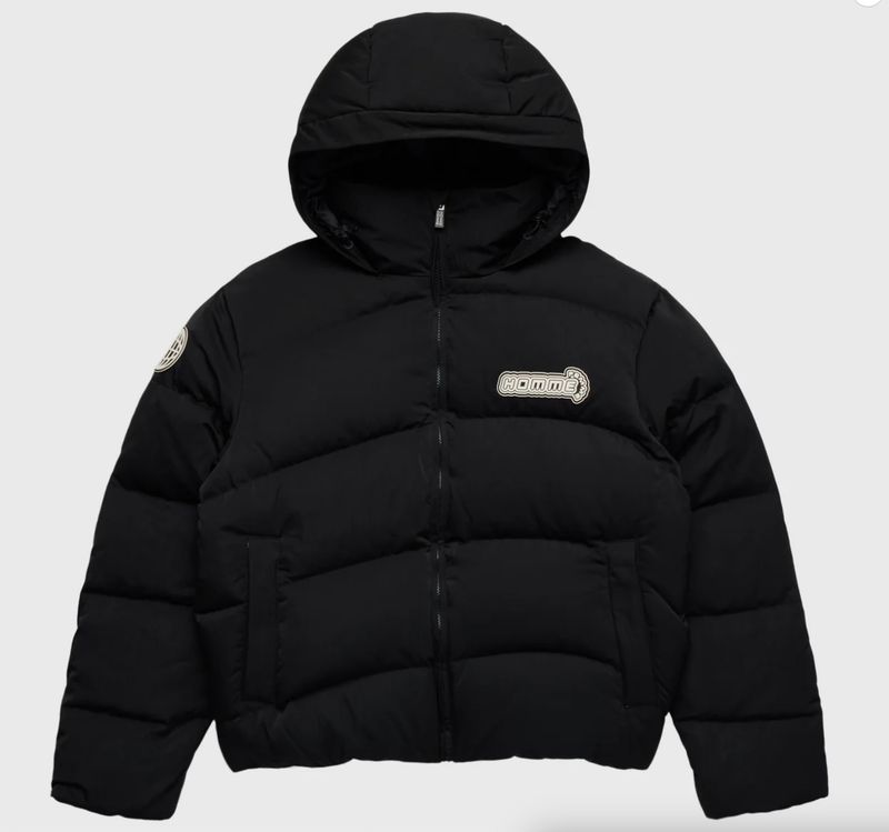 Homme + Femme London Puffer Jacket Black - New