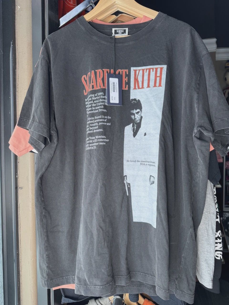 Kith  x Scarface Film Poster Vintage Tee Black • Brand New [8072]
