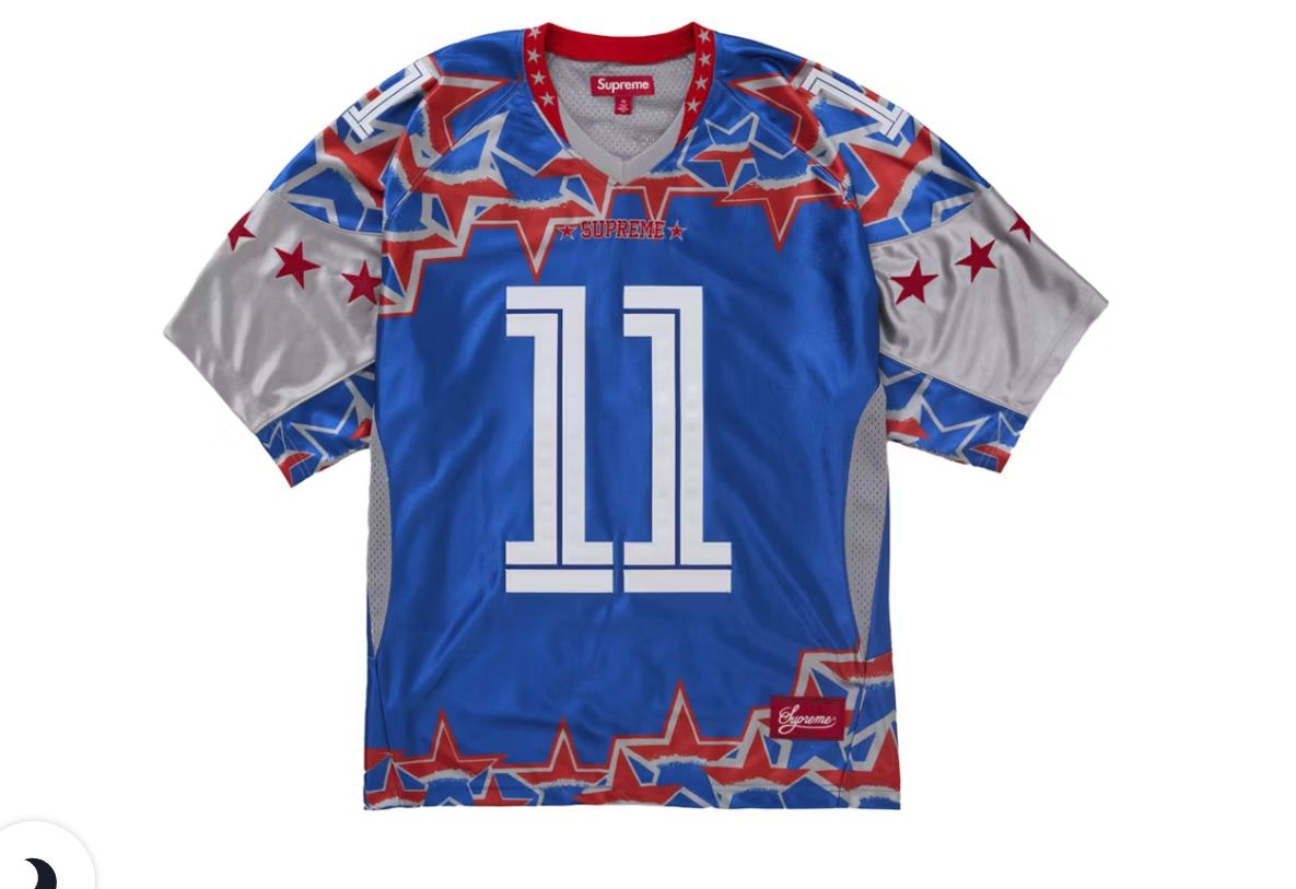 Supreme Stars Football Jersey Royal • Brand New, Clothing Size: US L, Product Condition: Brand New