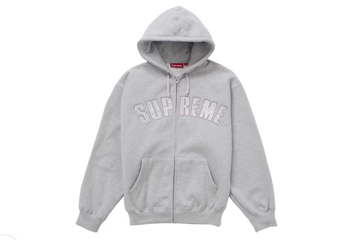 Supreme b.b. Simon Zip Up Hooded Sweatshirt Heather Grey • Brand New, Clothing Size: US XL, Product Condition: Brand New