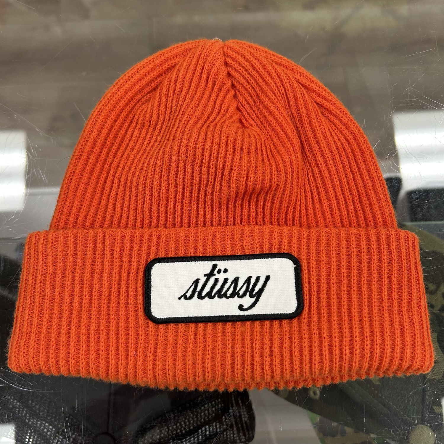 Stussy Orange Beanie - Pre-Owned, Accessory Size: OSFA, Product Condition: Pre-Owned
