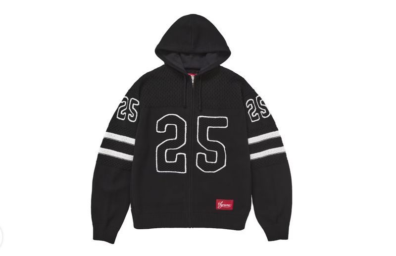 Supreme Sport Zip Up Hooded Sweater (FW25) Black • Brand New