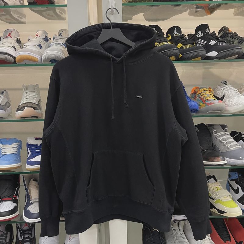 Supreme Small Box Hooded Sweatshirt Black • Pre-Owned [7036]