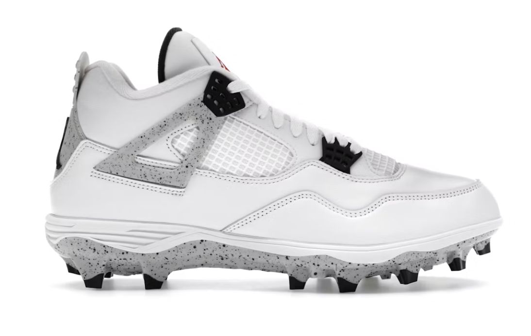 Jordan 4 Retro TD Cleat White Cement - Brand New