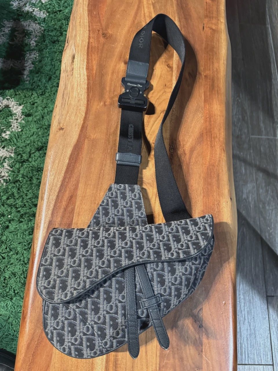 Dior Saddle Bag Oblique Jacquard Black • Pre-Owned [8087], Accessory Size: One Size, Product Condition: Used