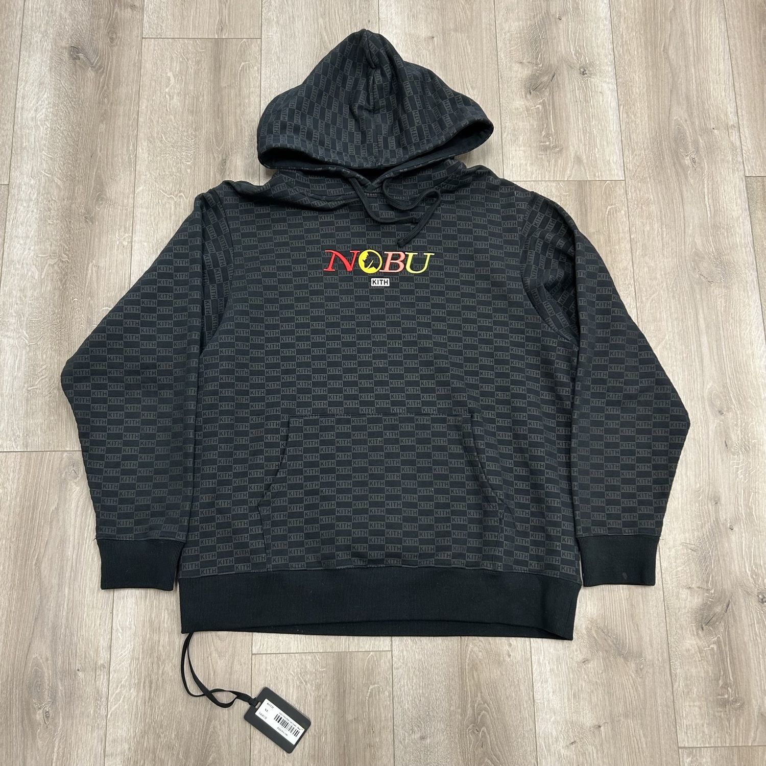 Kith x Nobu Multi Logo Hoodie Black - Pre-Owned, Clothing Size: XL, Product Condition: Brand New