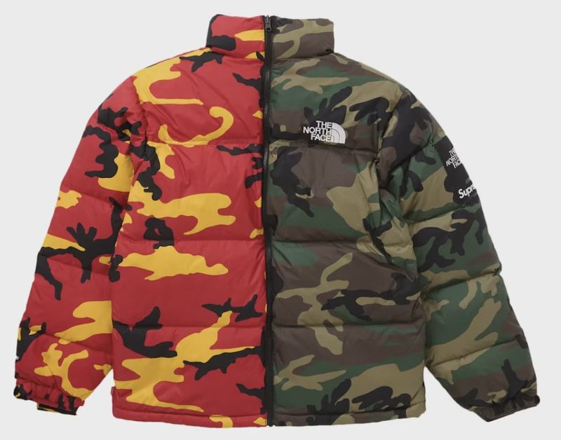 Supreme The North Face Split Nuptse Jacket Camo • Pre-Owned [1092]