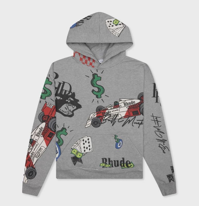 Rhude doodle hoodie • Pre-Owned [6333]