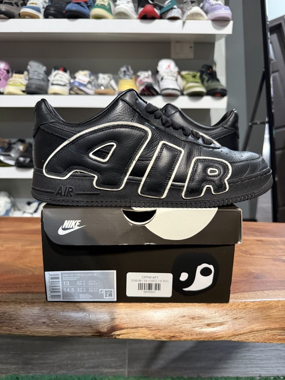 Nike Air Force 1 Low Cactus Plant Flea Market Black (2024) - Pre-Owned, Product Condition: Pre-Owned, Shoe Size: US M 13