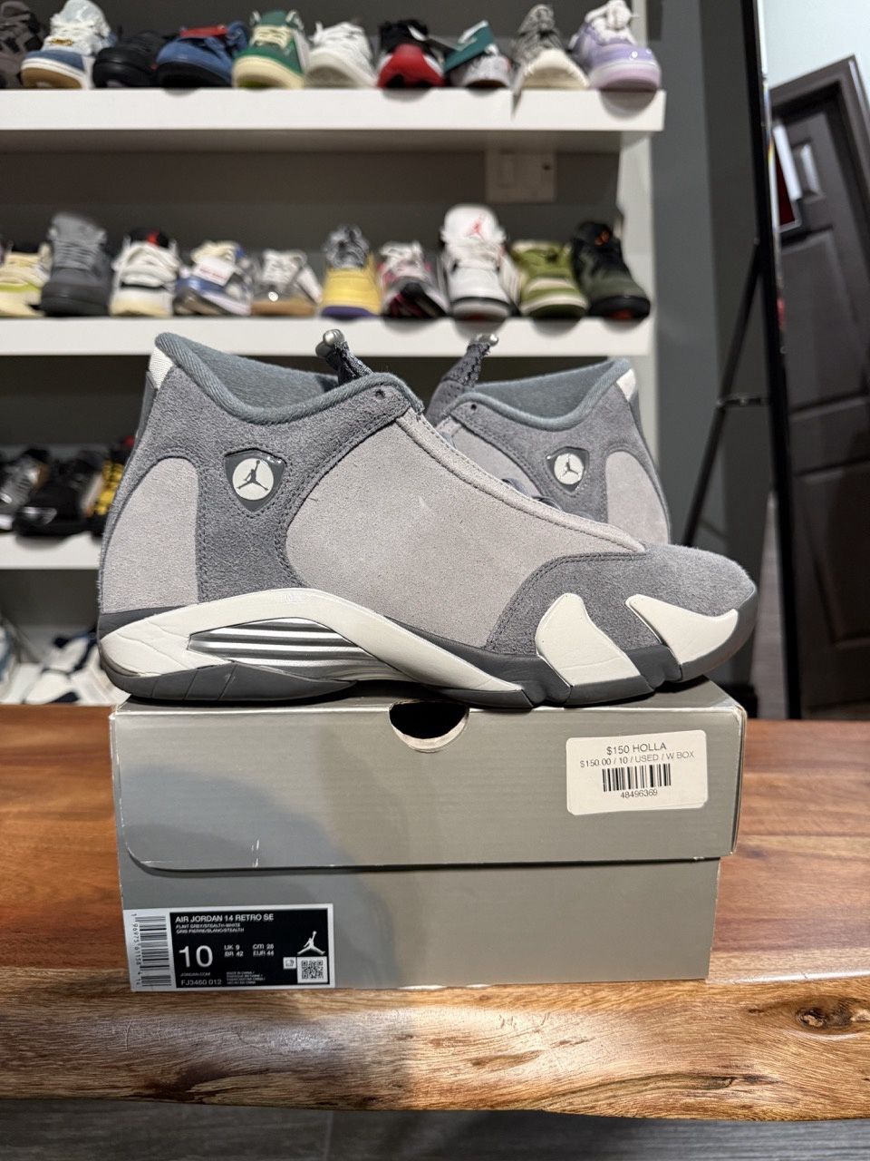 Jordan 14 Retro Flint Grey • Pre-Owned, Product Condition: Pre-Owned, Shoe Size: US M 10
