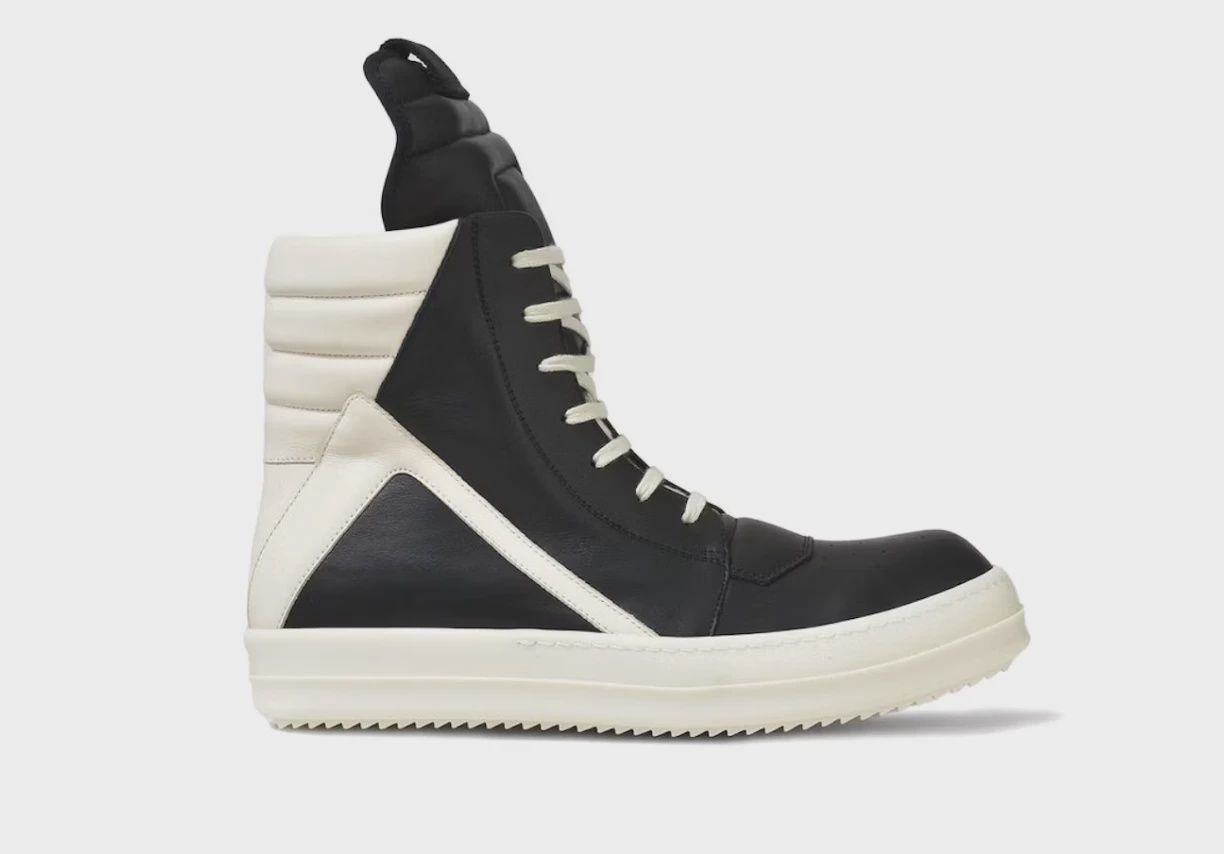 Rick Owens Geobaskets Black Milk • Brand New [7744]