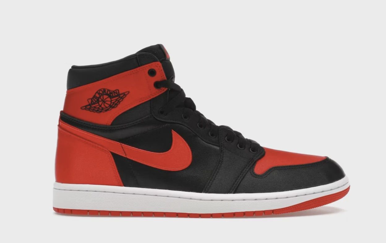 Air Jordan 1 Retro High Original Satin Black Red (Women&#39;s) • Brand New [3040]