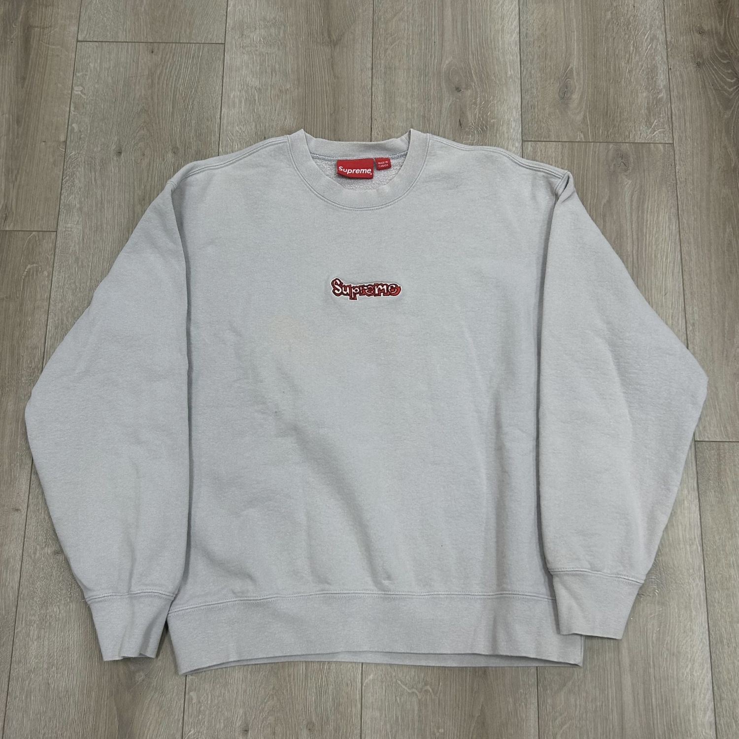 SS21  Supreme Gonz Logo Crewneck Grey • Pre-Owned [6721]