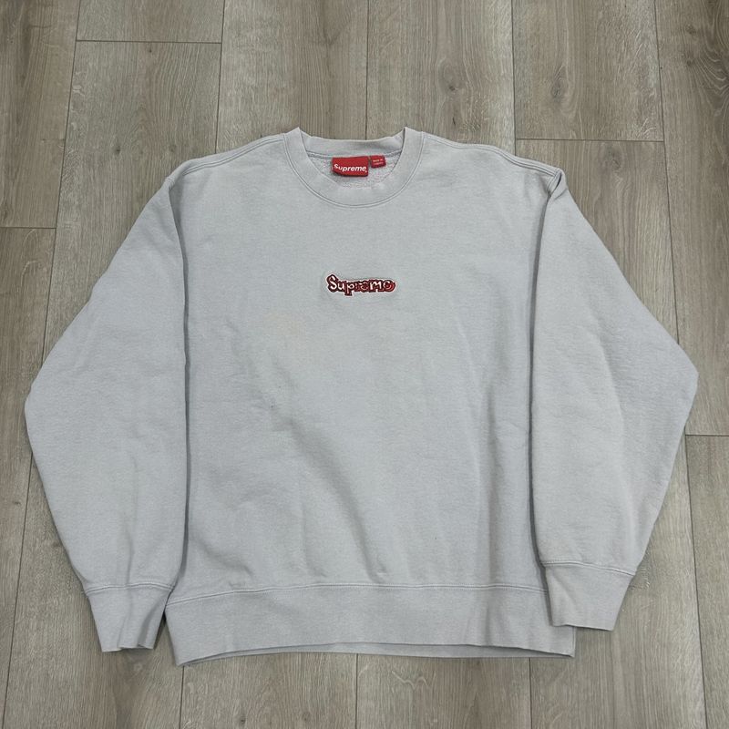 SS21  Supreme Gonz Logo Crewneck Grey • Pre-Owned [6721]