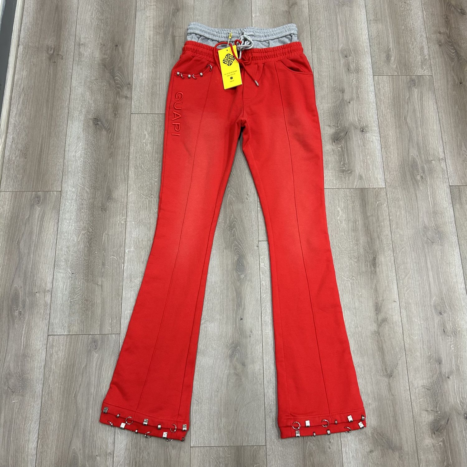 Guapi Red Flared Sweatpants - New, Clothing Size: 32, Product Condition: Brand New