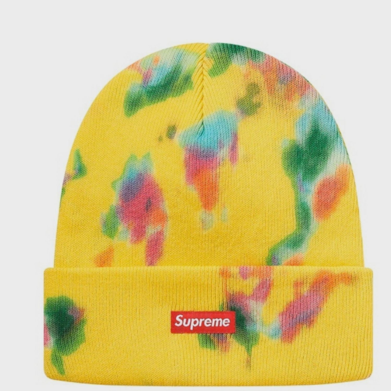 Supreme Splatter Dyed Beanie Yellow - New, Clothing Size: OSFA, Product Condition: Brand New
