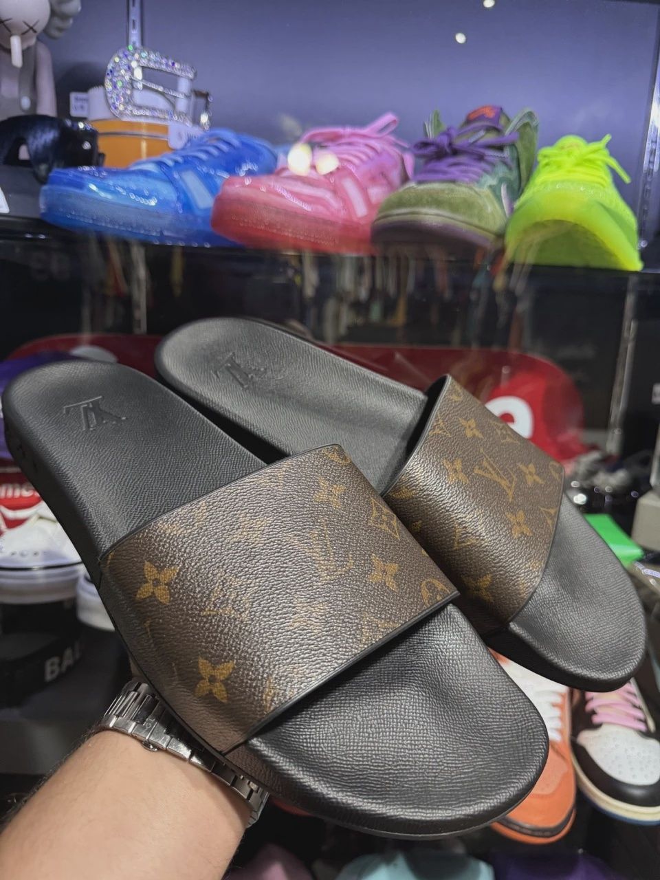 Louis Vuitton Slides Brown Monogram size 13 • Pre-Owned [7105]