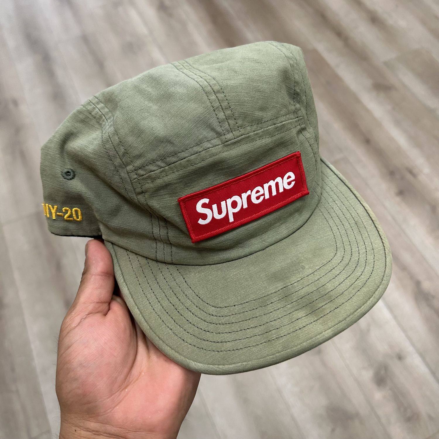 Supreme Olive Camp Hat - Pre-Owned