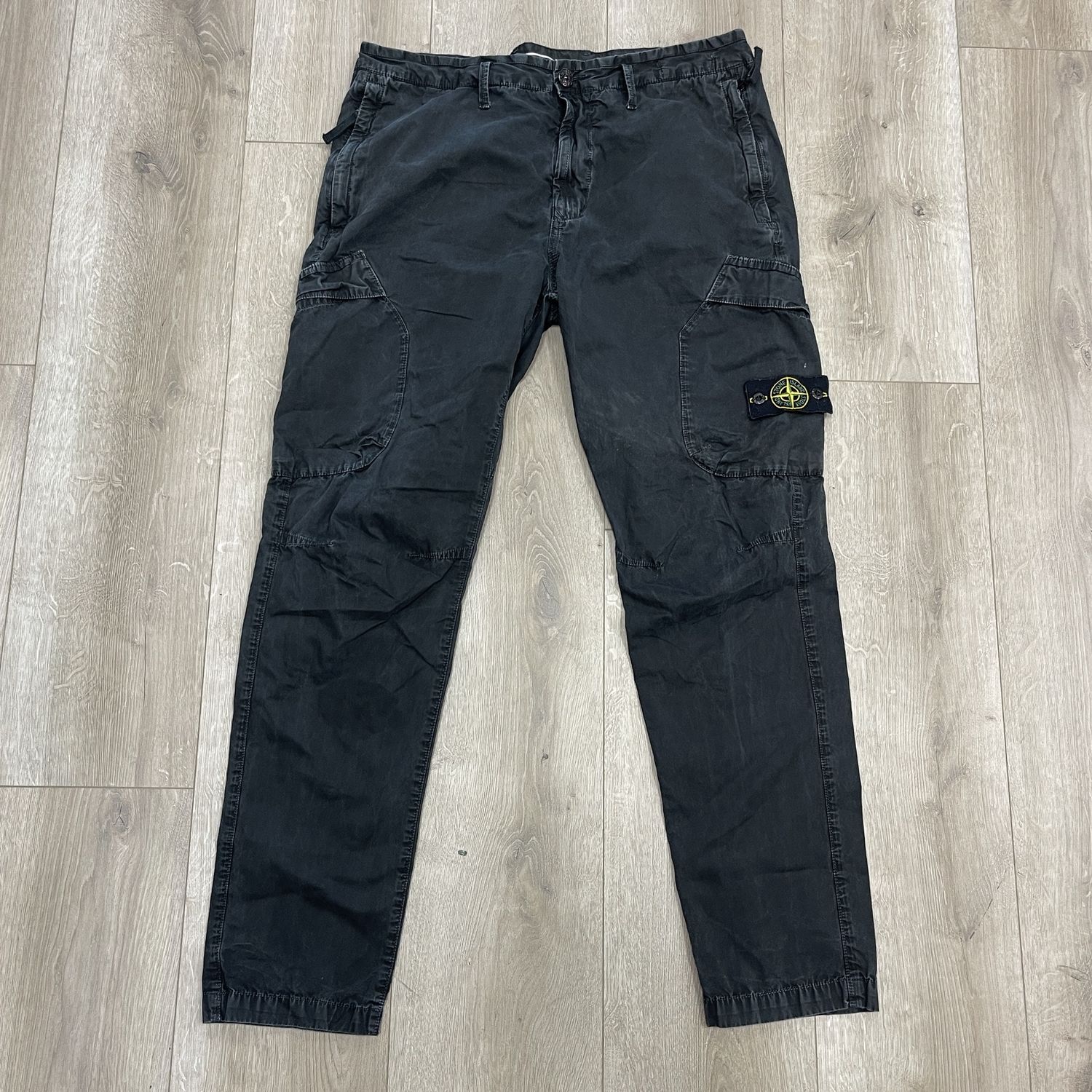 Stone Island Black Cargo Pants - Pre-Owned, Clothing Size: 34, Product Condition: Pre-Owned