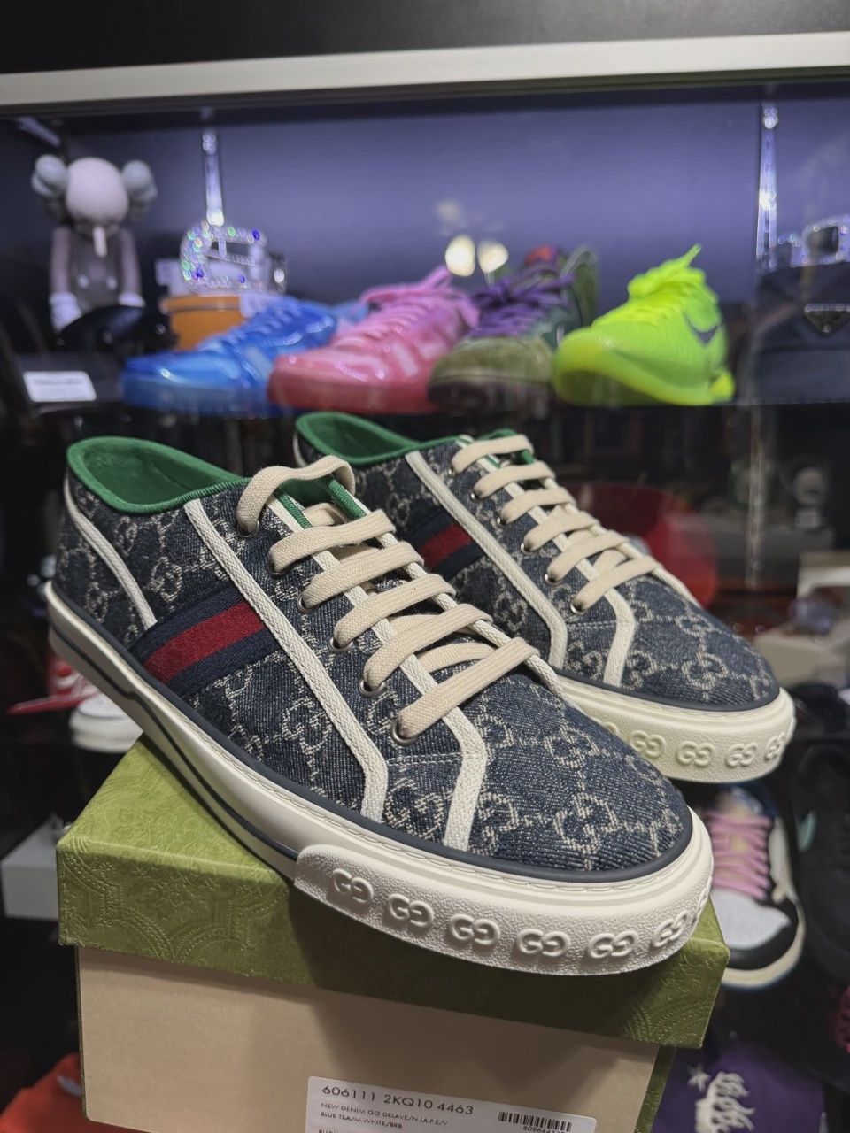 Gucci Tennis 1977 GG Canvas Blue • Brand New [2420]