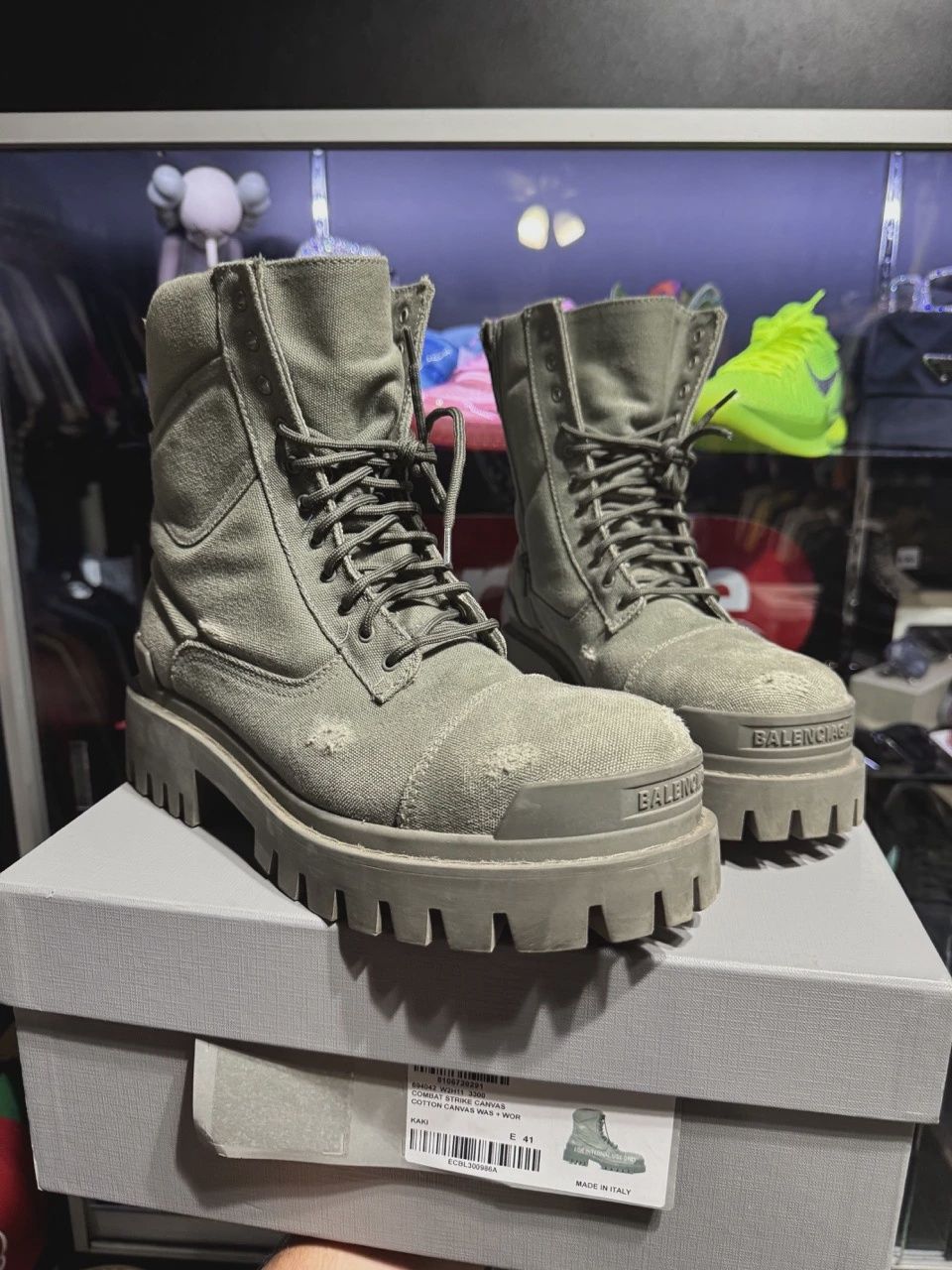 Balenciaga Combat Strike Boot Kaki • Pre-Owned [1980]