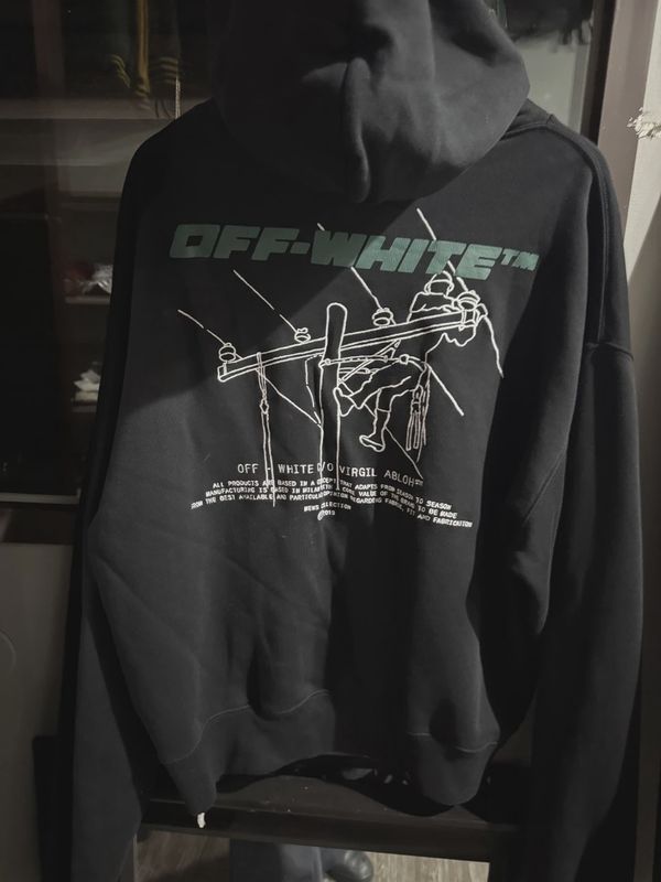Off White Virgil Abloh Hoodie Black • Pre-Owned [8606]