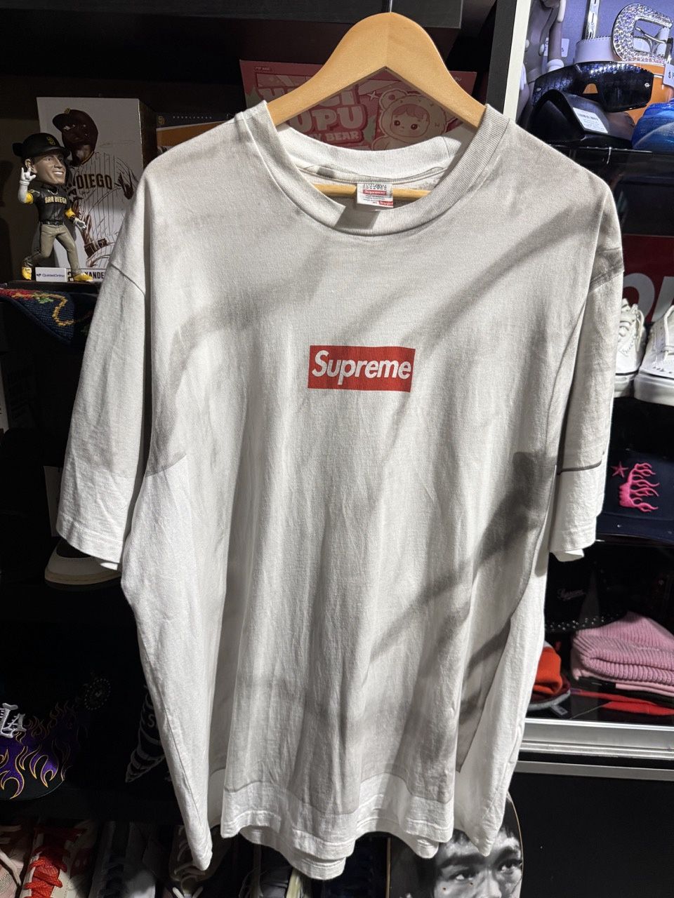 Supreme MM6 Maison Margiela Box Logo Tee White - Pre Owned, Clothing Size: XL, Product Condition: Pre-Owned