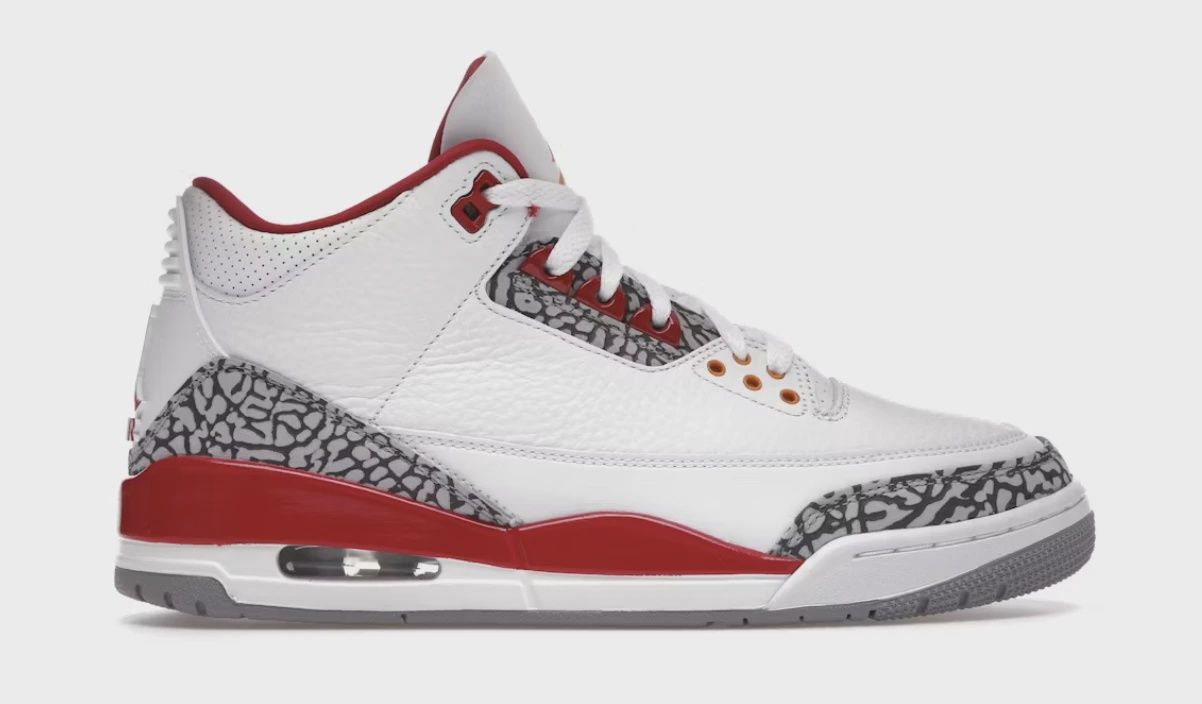 Air Jordan 3 Retro Cardinal Red • Brand New [3022]