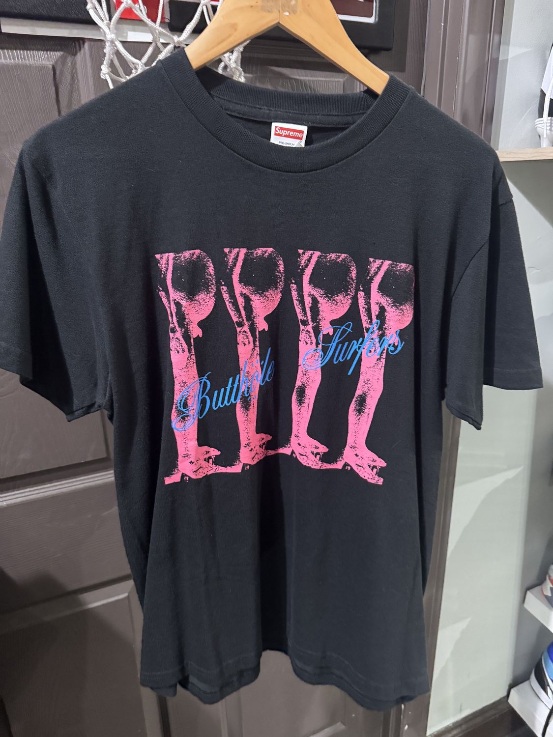 Supreme Butthole Surfers Tee Black [3434] - Pre Owned, Clothing Size: S, Product Condition: Pre-Owned