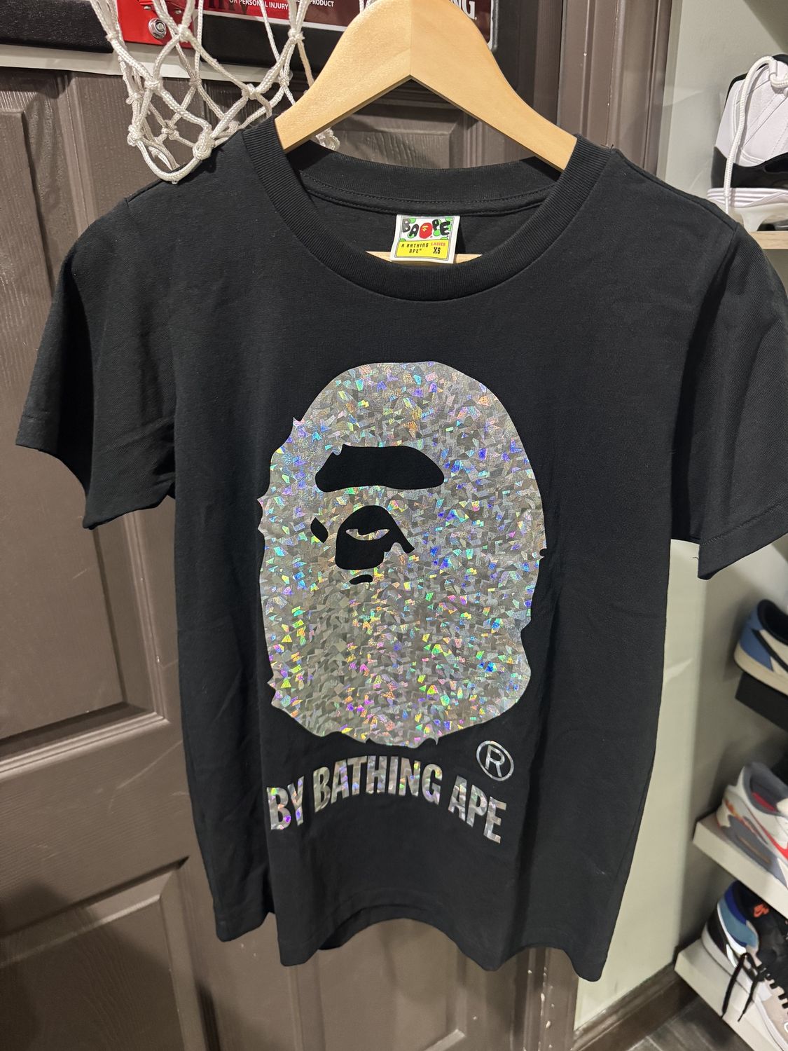 Bape Graph Tee Womens Diamond Cut Logo [8345] - Pre Owned, Clothing Size: XS, Product Condition: Pre-Owned