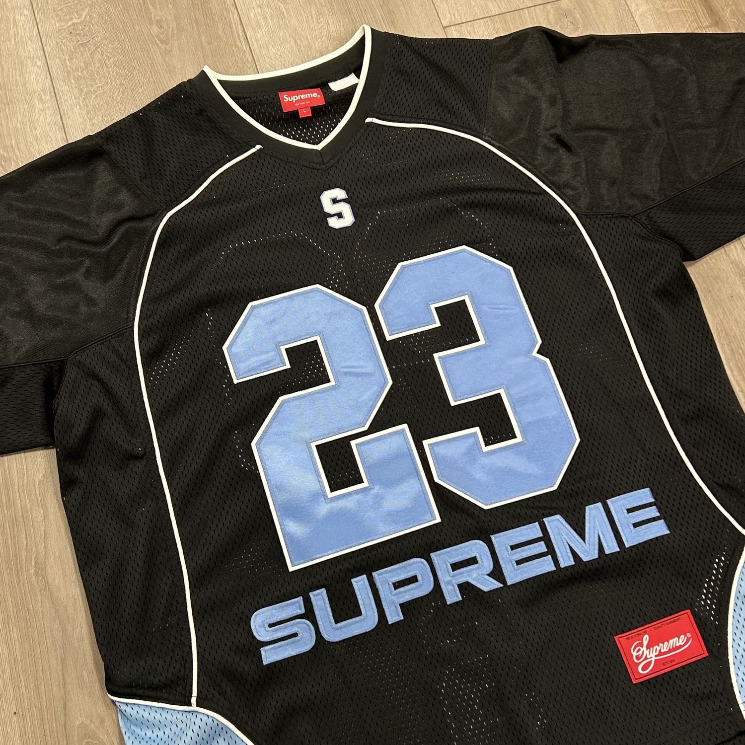 Supreme Perfect Season Football Jersey Black - New, Clothing Size: L, Product Condition: Brand New