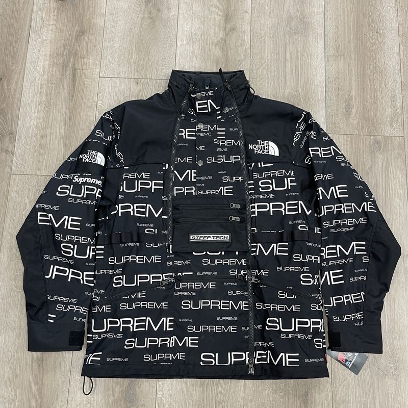 2021 Supreme x The North Face Steep Tech Apogee Jacket &#39;Black&#39; - Pre-Owned