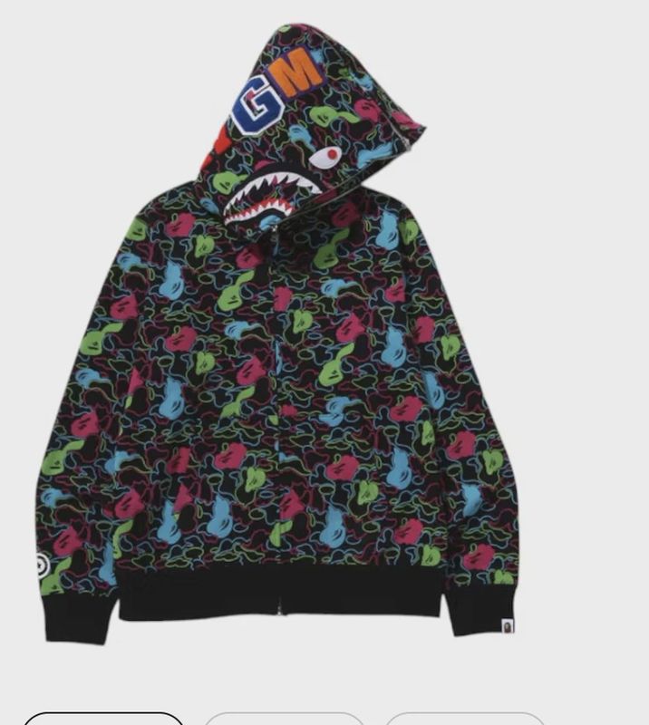 Bape Multi Color Shark Hoodie • Brand New [6429]