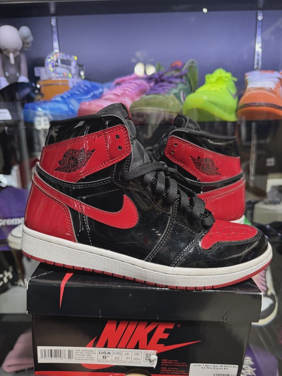 Air Jordan 1 Retro High Original Patent Black Red • Pre-Owned [0541]