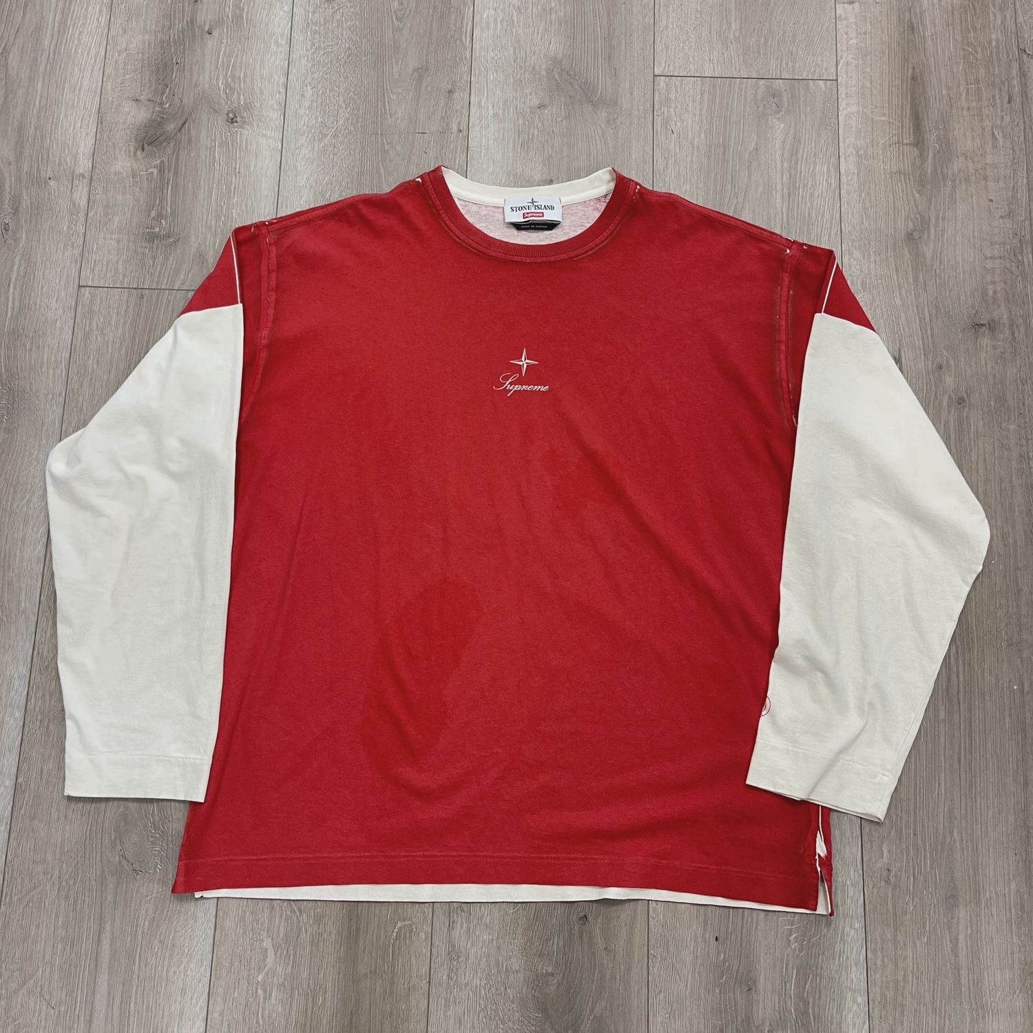 Supreme Stone Island L/S Top Red - Pre-Owned  • Pre-Owned [2609]