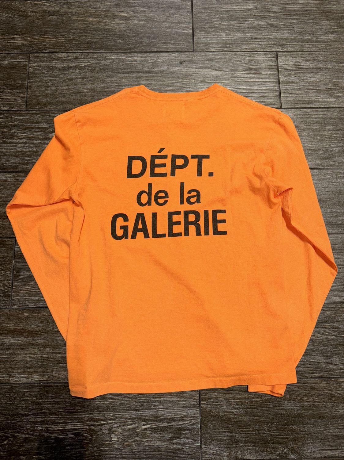 Gallery Dept. French Collector L/S T-shirt Orange/Black - Pre Owned, Clothing Size: S, Product Condition: Pre-Owned