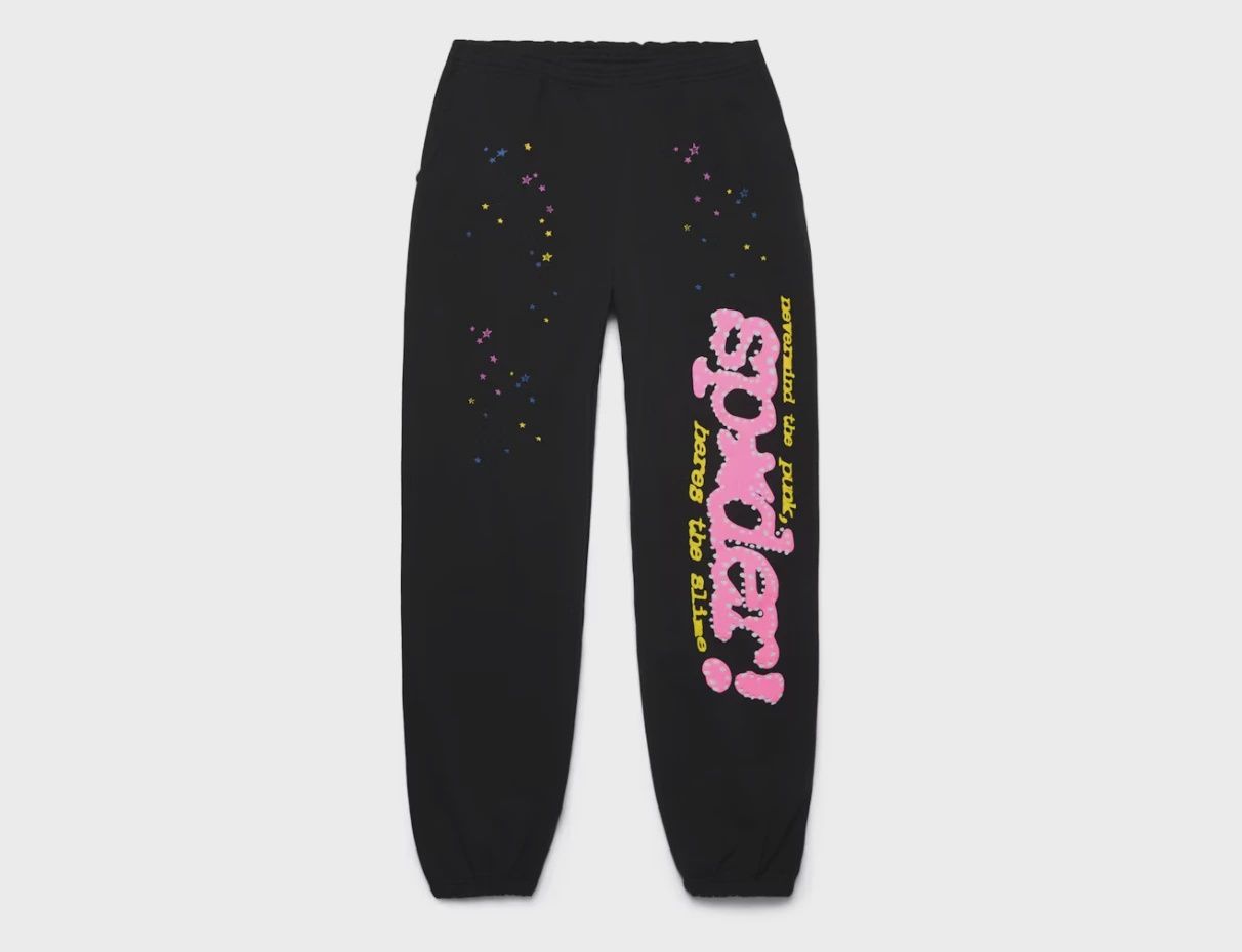 Sp5der P*NK V2 Sweatpant Black • Pre-Owned [2793]