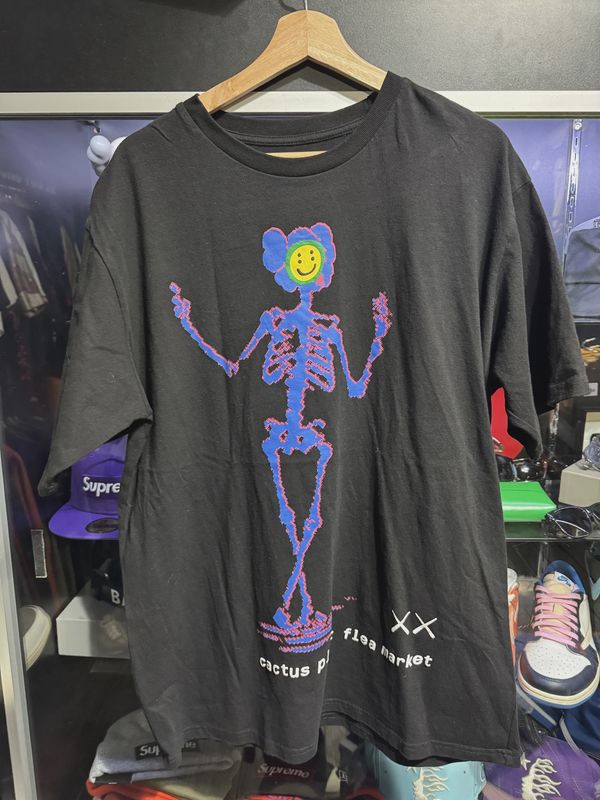 KAWS  x Cactus Plant Flea Market T-shirt Black • Pre-Owned [7855]