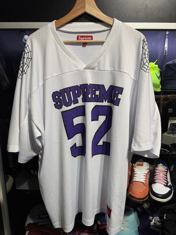 Supreme Spiderweb Football Jersey White / XXL - Pre Owned [3758]