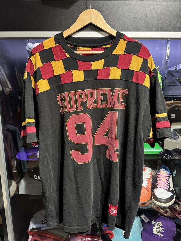 Supreme Patchwork Yoke Football Top Black / XL - Pre Owned [2384]