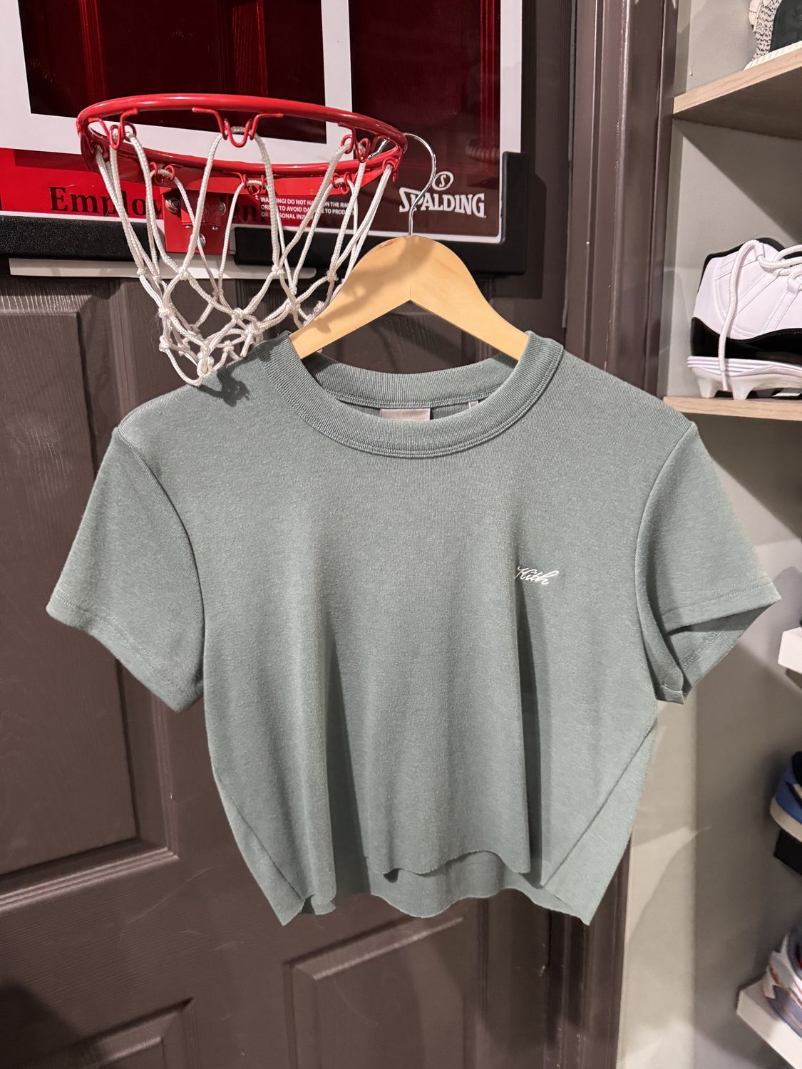 KITH Womens Green Crop Top / XL - Pre Owned [2849], Clothing Size: XL, Product Condition: Pre-Owned