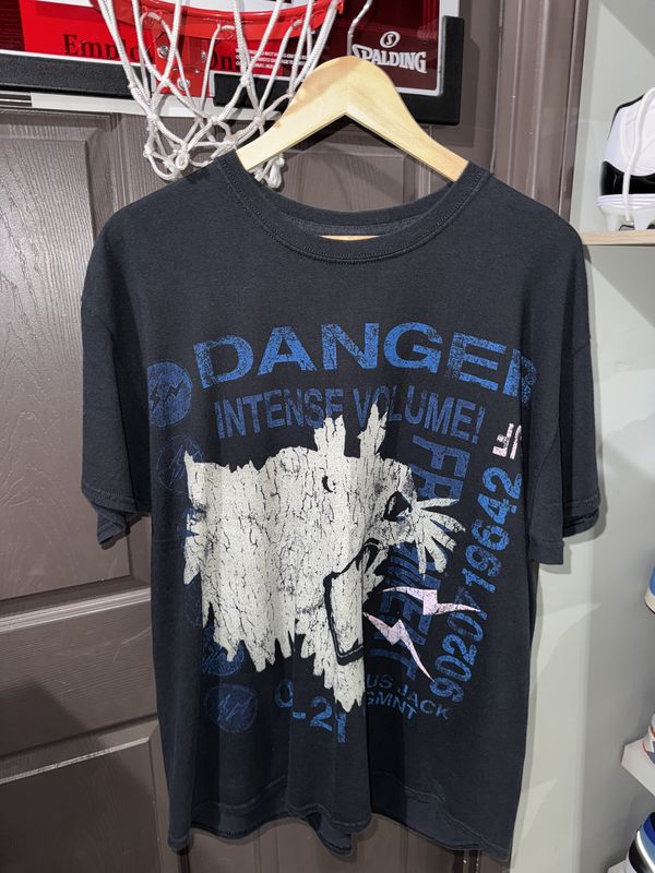Travis Scott Cactus Jack For Fragment Danger Tee Washed Black / L - Pre Owned [5586]