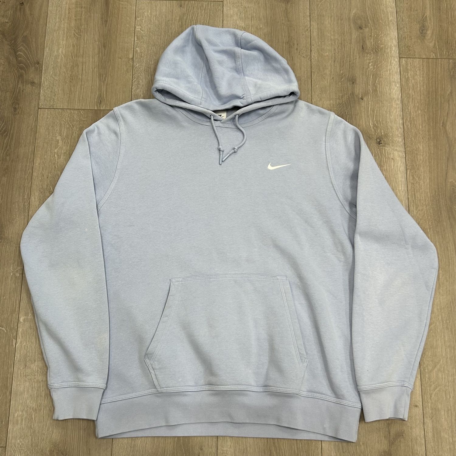 Light Blue Nike Chest Swoosh Hoodie - Pre-Owned, Clothing Size: XL, Product Condition: Pre-Owned
