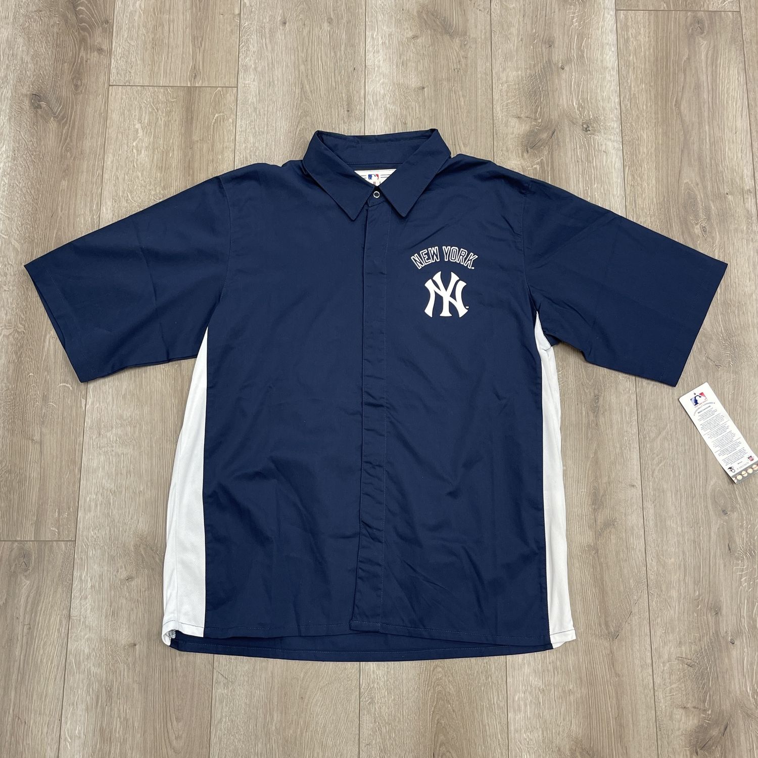 New York Yankees Navy Full-Snap Pit Shirt Jacket - New, Clothing Size: L, Product Condition: Brand New
