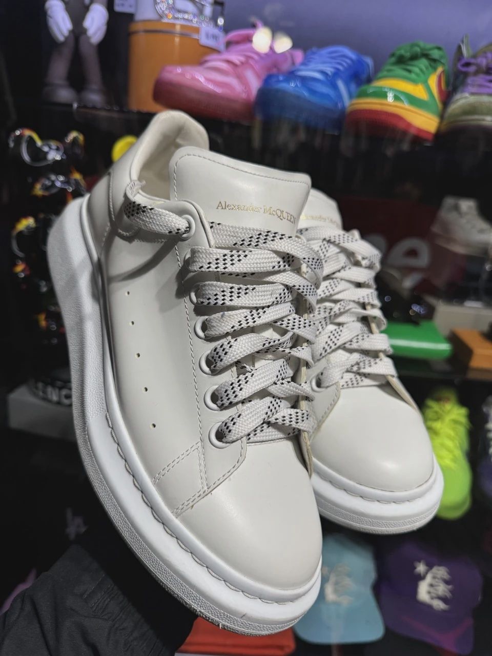 Alexander McQueen Exaggerated-Sole Leather Sneakers NO BOX • Pre-Owned [2942]