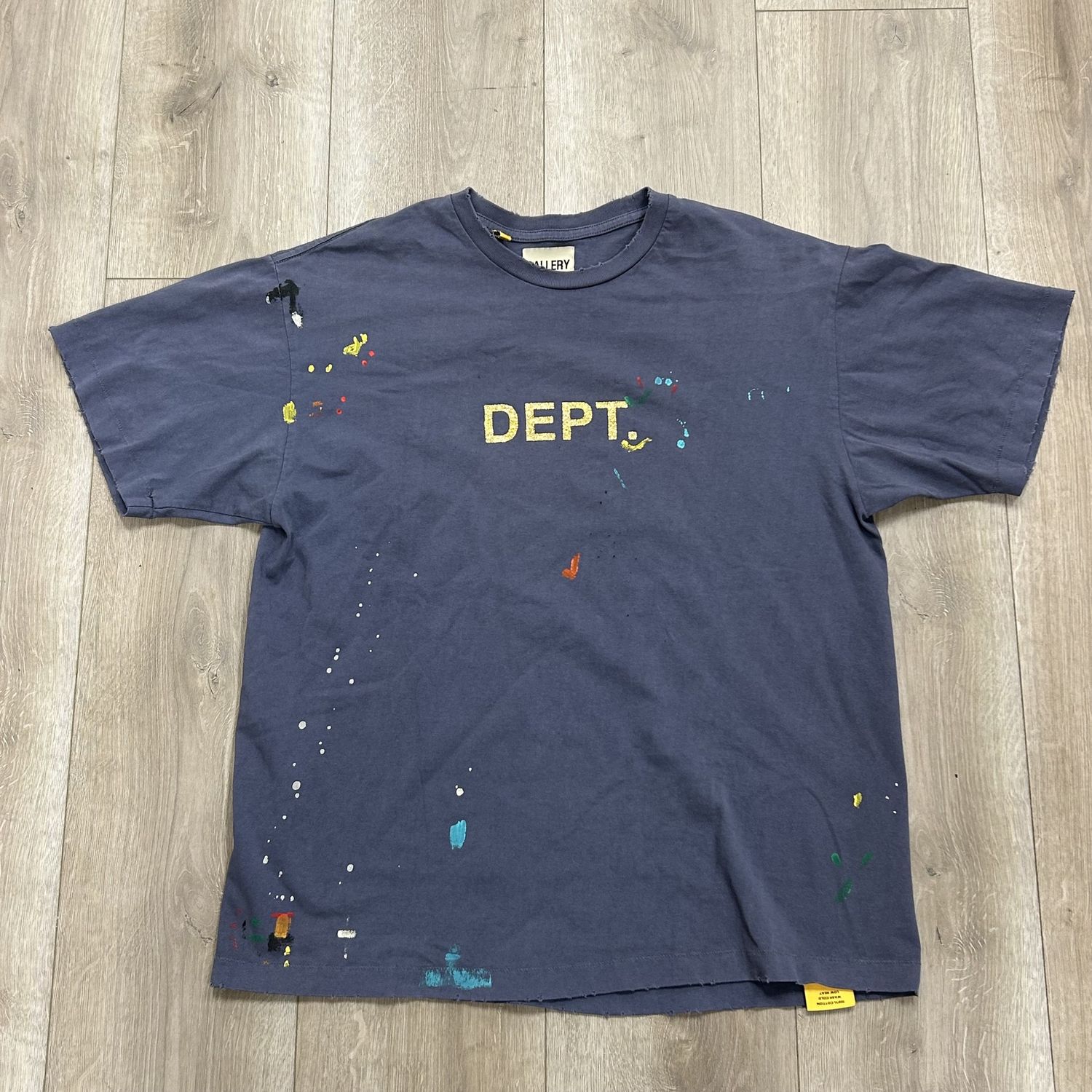 Gallery Dept. Logo Painted Tee &#39;Navy&#39; - Pre-Owned, Clothing Size: M, Product Condition: Pre-Owned