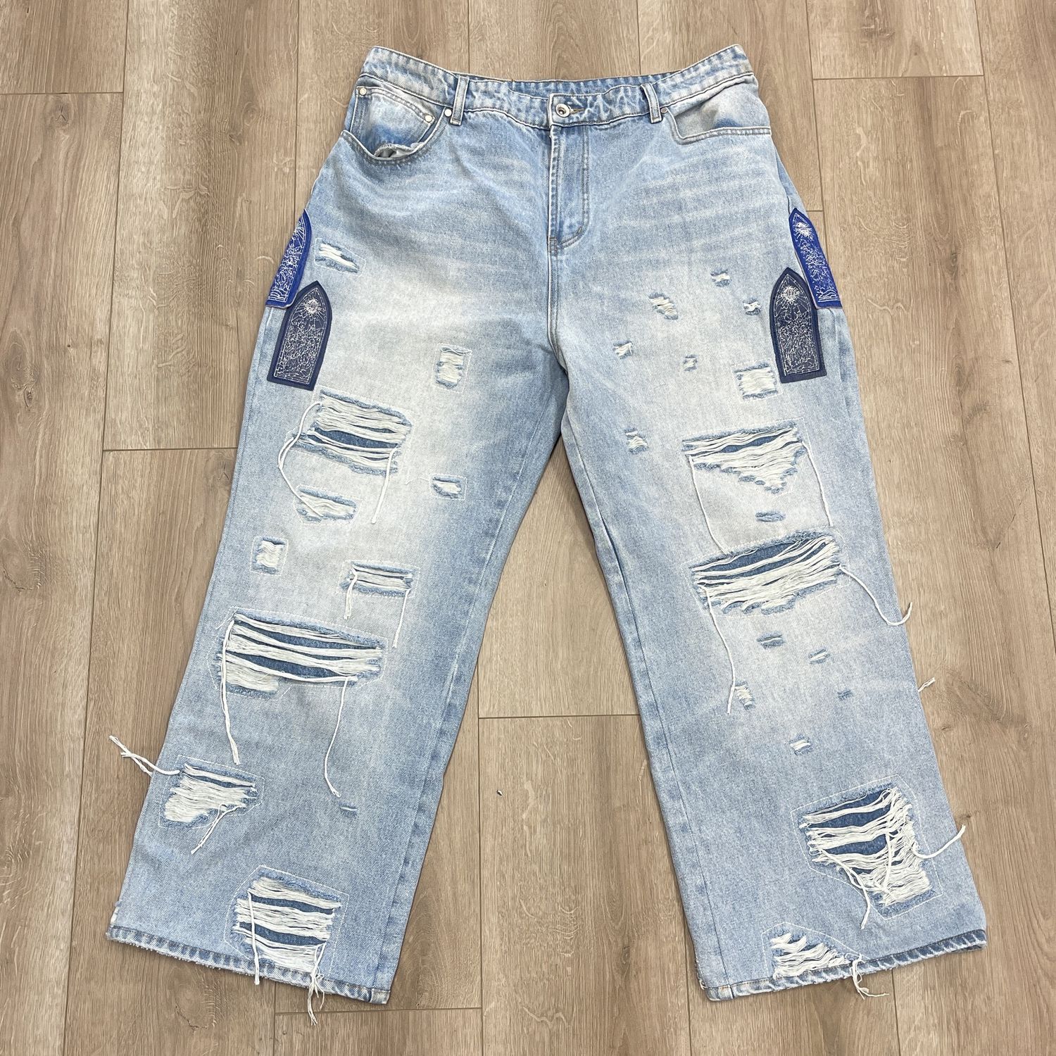 Who Decides War side-patch jeans - Pre-Owned, Clothing Size: 38, Product Condition: Pre-Owned