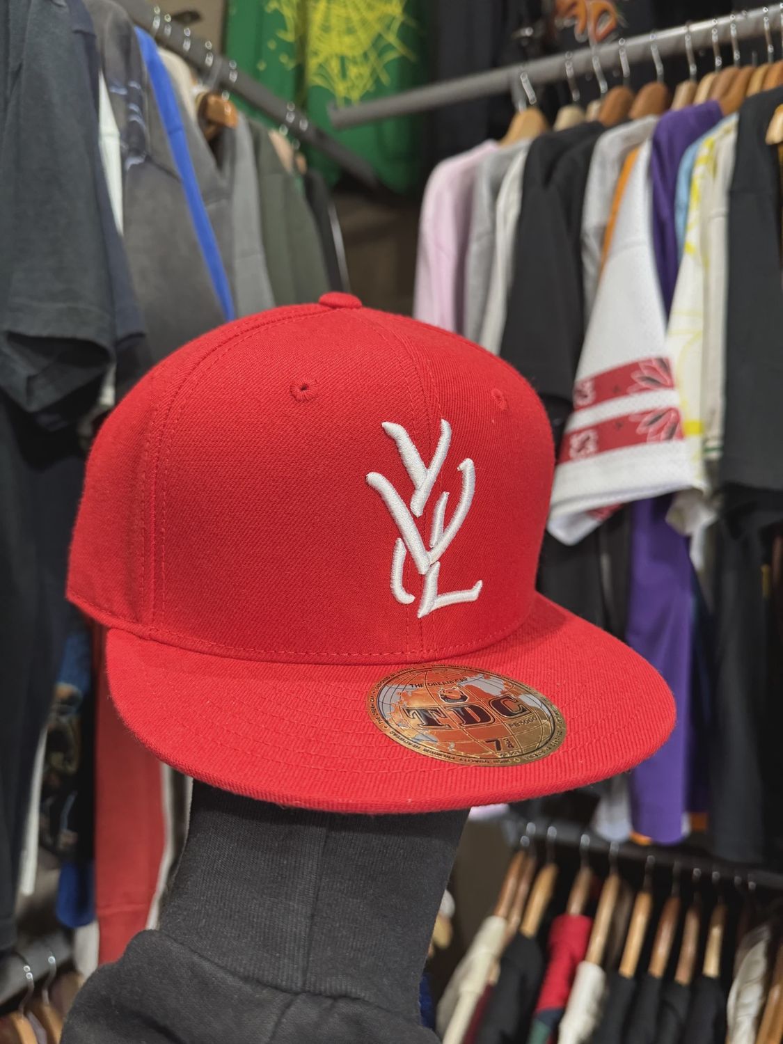 YVL Red Fitted Hat • Pre-Owned [7436]