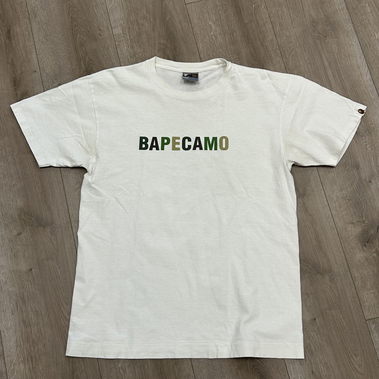 Vintage Bape Camo White Tee - Pre-Owned, Clothing Size: L, Product Condition: Pre-Owned
